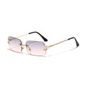 Rimless Square Metal UV400 Sunglasses