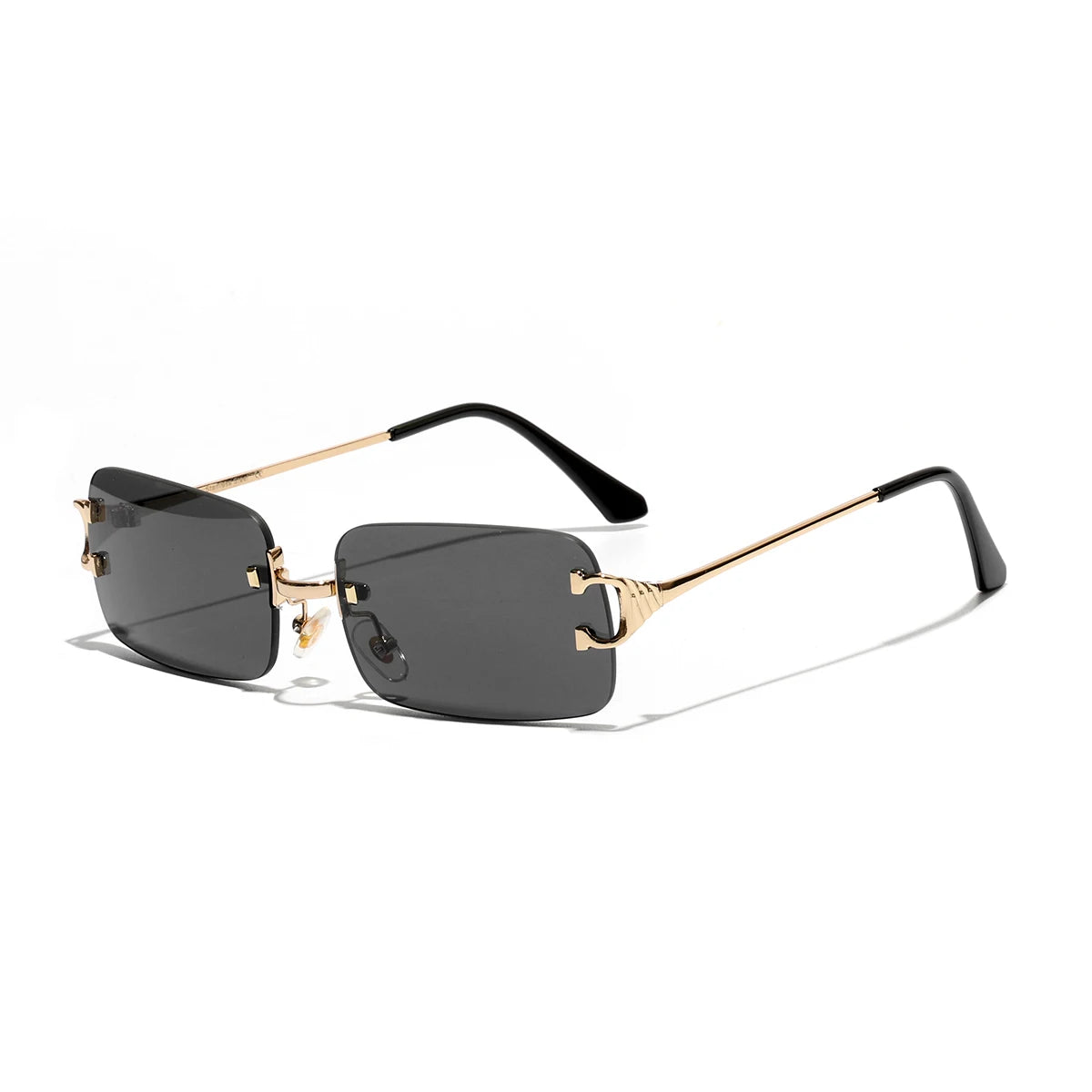 Rimless Square Metal UV400 Sunglasses