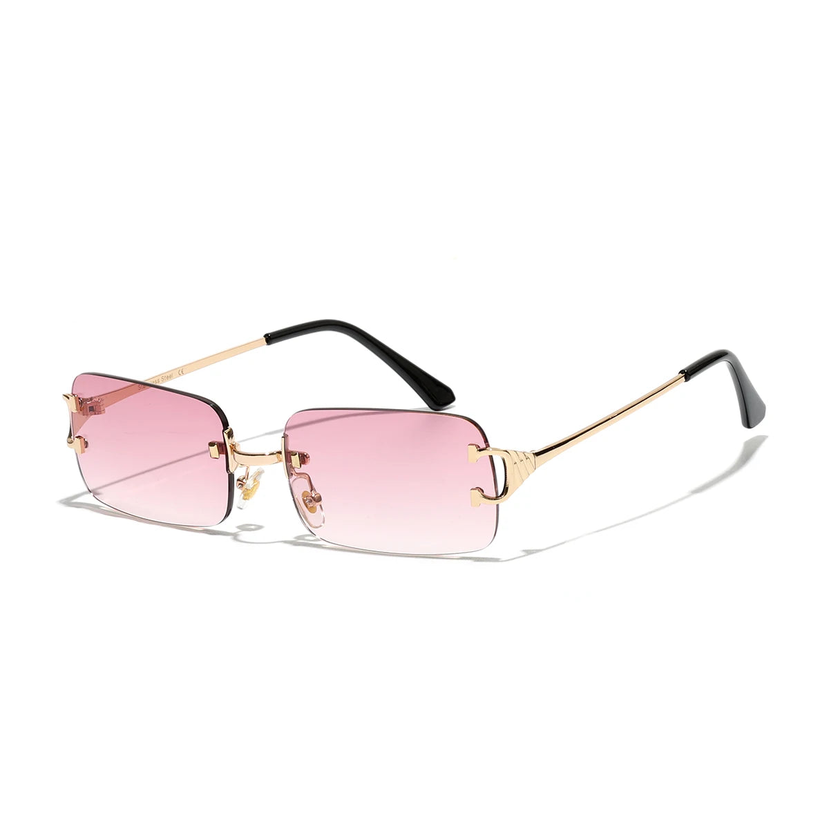 Rimless Square Metal UV400 Sunglasses
