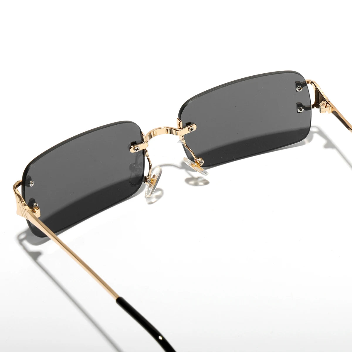 Rimless Square Metal UV400 Sunglasses