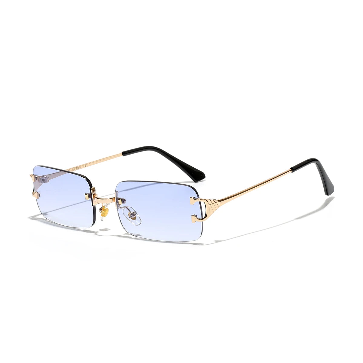 Rimless Square Metal UV400 Sunglasses