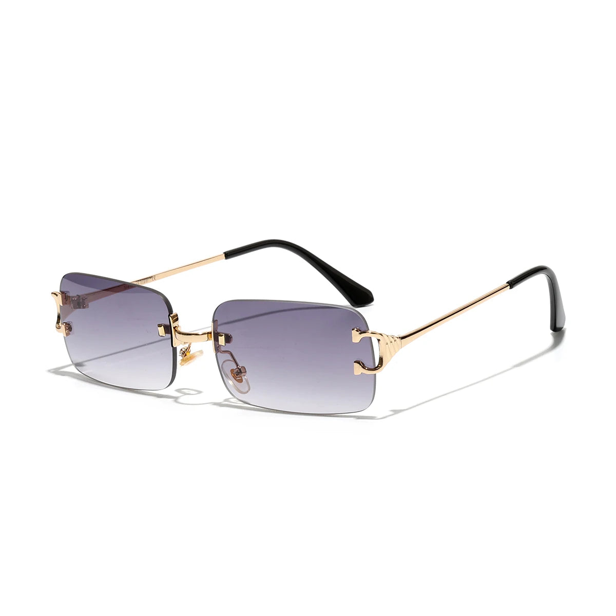 Rimless Square Metal UV400 Sunglasses