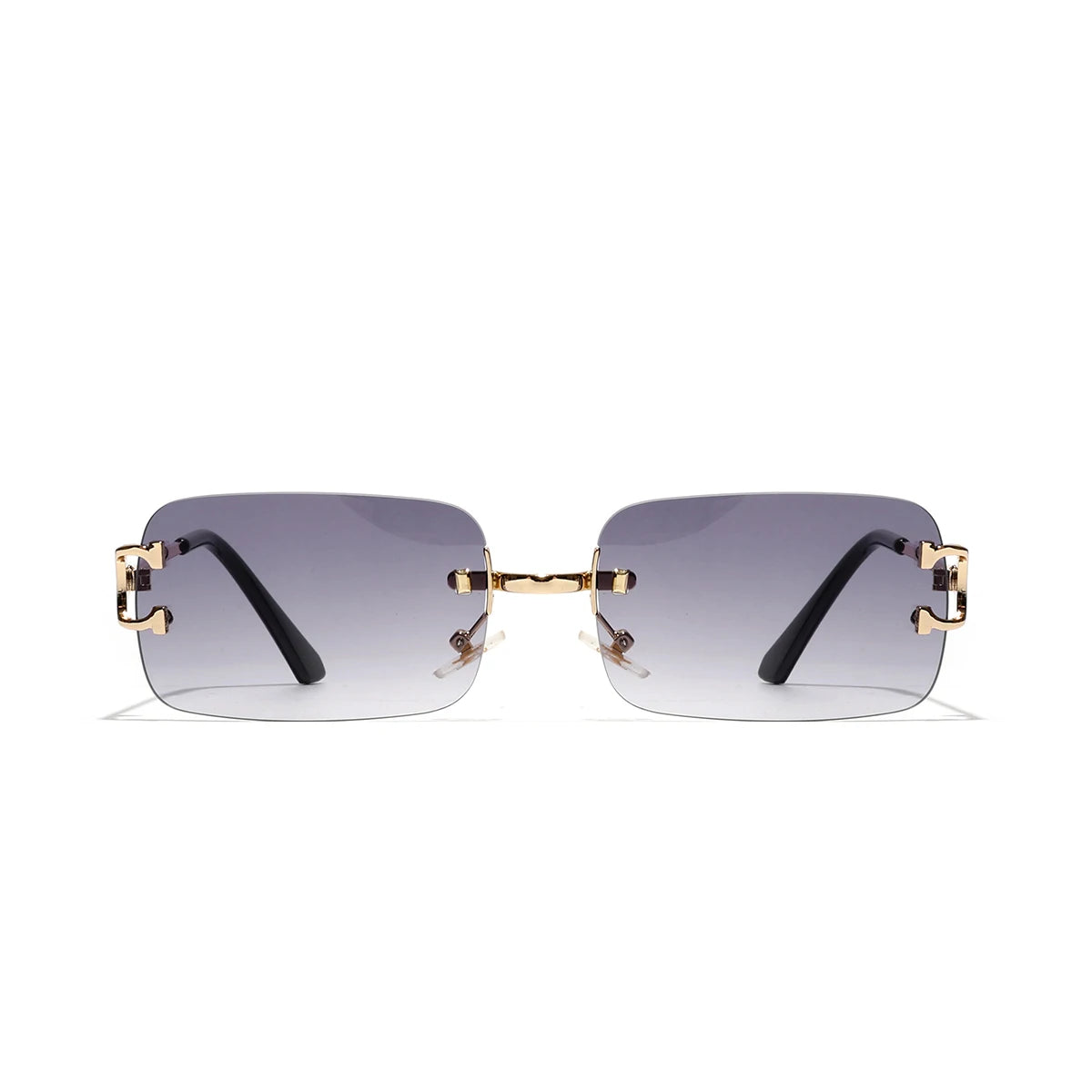 Rimless Square Metal UV400 Sunglasses