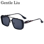 Steampunk Square Metal UV400 Sunglasses