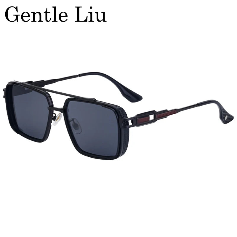 Steampunk Square Metal UV400 Sunglasses