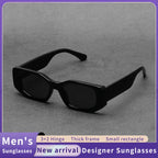 Black Retro Irregular Thick-Frame Sunglasses