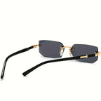 Women’s Rimless Rectangle Mirror Sunglasses