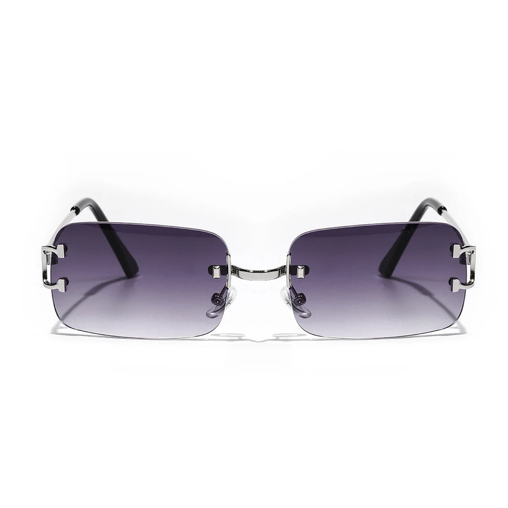 Rimless Square Metal UV400 Sunglasses