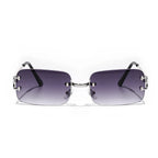 Rimless Square Metal UV400 Sunglasses