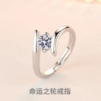 925 Sterling Silver Geometric Zircon Ring | Women