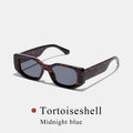 Black Retro Irregular Thick-Frame Sunglasses