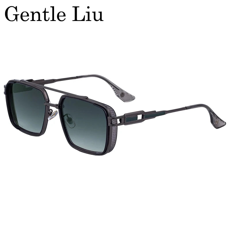 Steampunk Square Metal UV400 Sunglasses