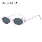 Vintage Oval Cat-Eye UV400 Sunglasses