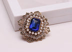 Pearl & Crystal Square Brooch Pin