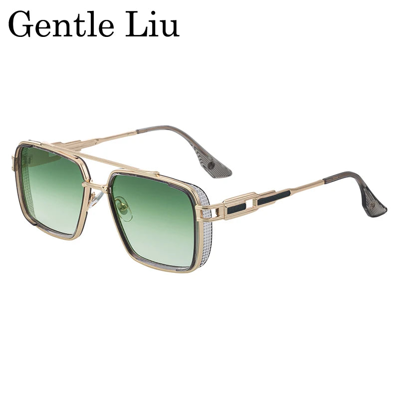 Steampunk Square Metal UV400 Sunglasses
