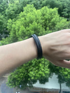 Men’s Black PU Leather Magnetic Bracelet