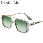 Steampunk Square Metal UV400 Sunglasses